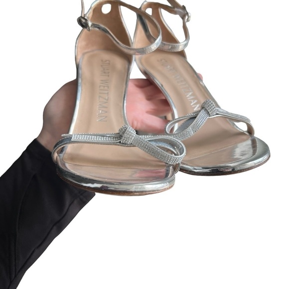 Stuart Weitzman - Nudist Bow 75 Heeled Strappy Sandal Sz 7 - Picture 6 of 12